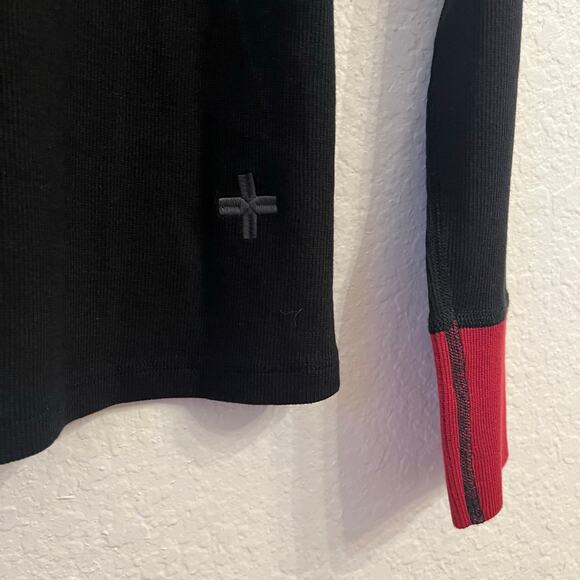 Alp N Rock Freestyle Mock Neck Top Women M Organic Ribbed Knit Baselayer Ski NEW - Picture 6 of 13